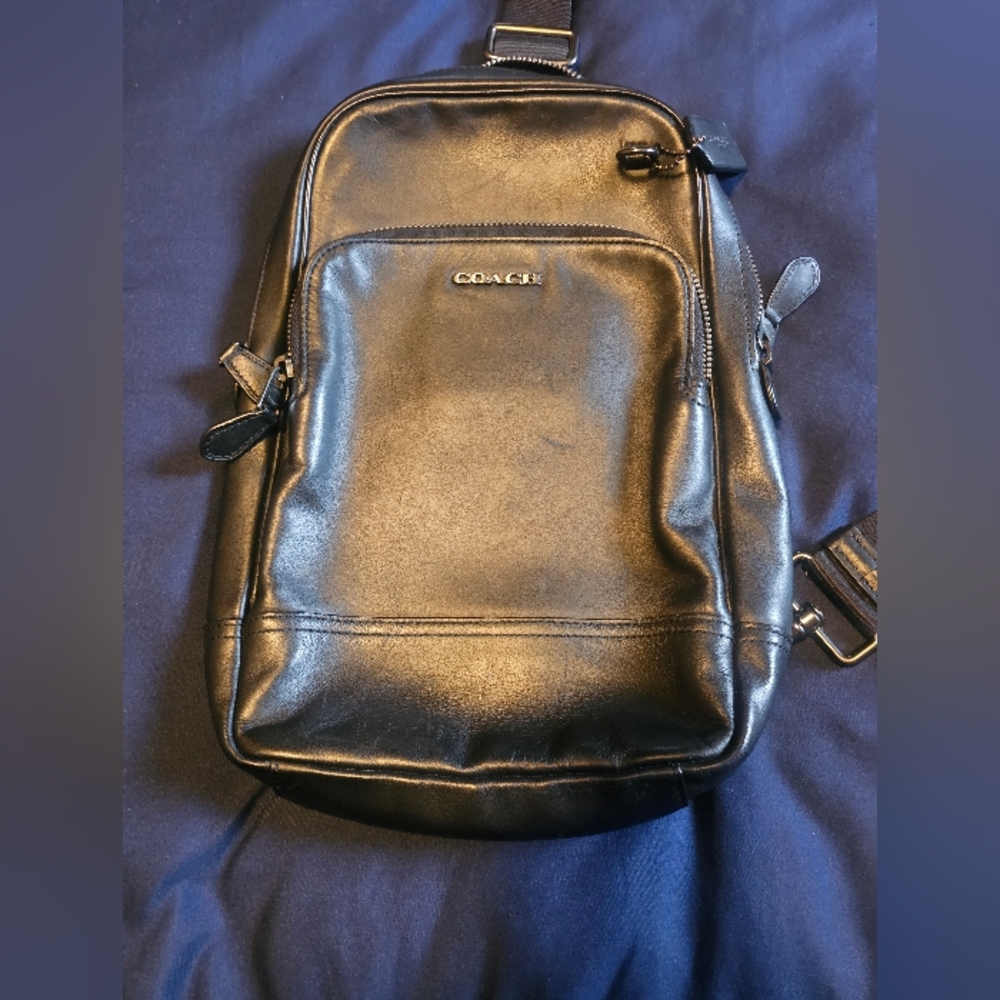 Coach Black Leather Men's Belt Bag